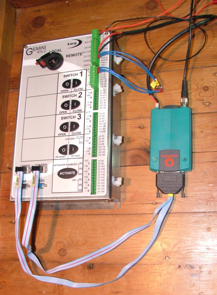 A Lucy Switchgear Gemini Remote Terminal Unit plus PakNet PAD